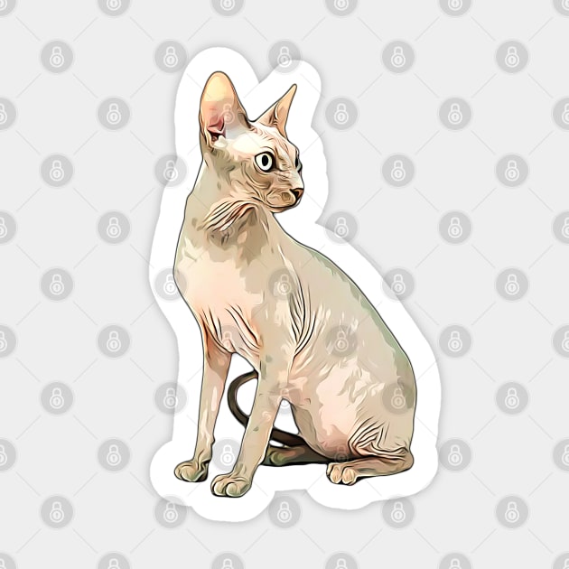 Sphynx - The remarkable hairless cat! Sticker by ElegantCat